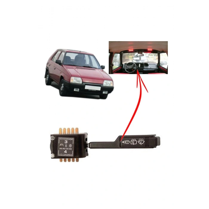 Skoda Favorit  Silecek Kumanda Kolu 1989-1993 Uyumlu