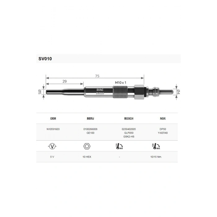Svac 010 Audi A4 1.9 Tdi 5 V Isitma Bujisi 4Lü Takım