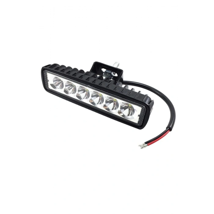 Tek Sıra 6 Led Çalışma ve Sis Far Lambası 12 24 Volt
