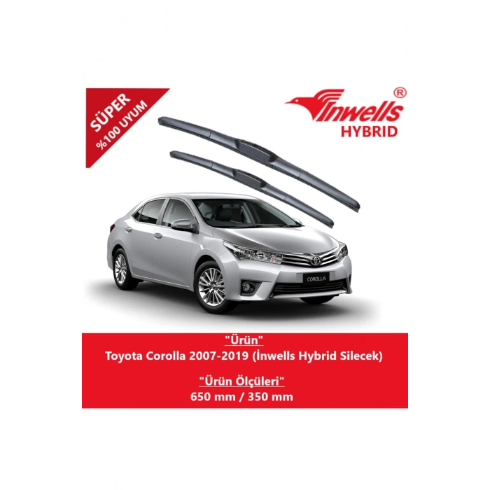 Toyota Corolla İnwells Hybrid Silecek Takımı 2007-2018