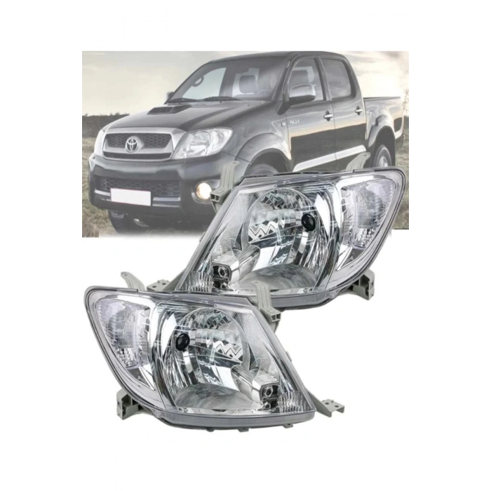 Toyota Hilux Vigo Sağ + Sol Ön Far Takımı Beyaz Sinyal 2008--2011