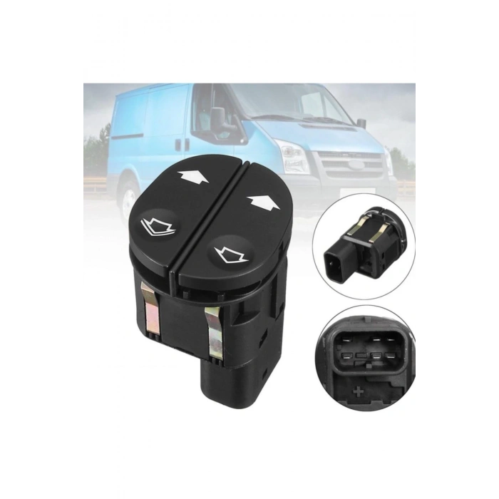 Transit V347 2006 2014 Sol Çiftli Cam Açma Düğmesi Anahtarı