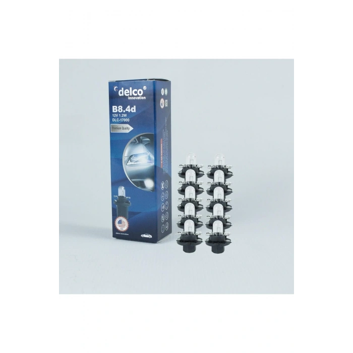 U.s.a B8.4d 1.2w Duylu Gösterge Ampulü 12 Volt 10 Adet