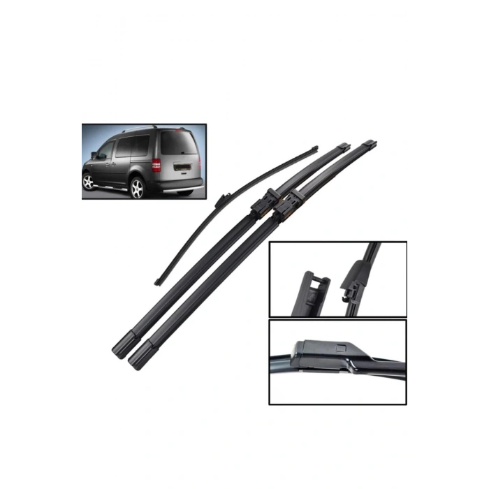Volkswagen Caddy Ön + Arka Muz Silecek Takımı 2003-2011