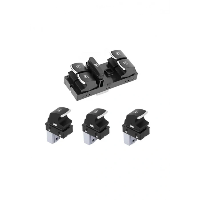 Volkswagen Golf 5 6 Cam Açma Düğmesi Anahtarı Takımı 2006-2013