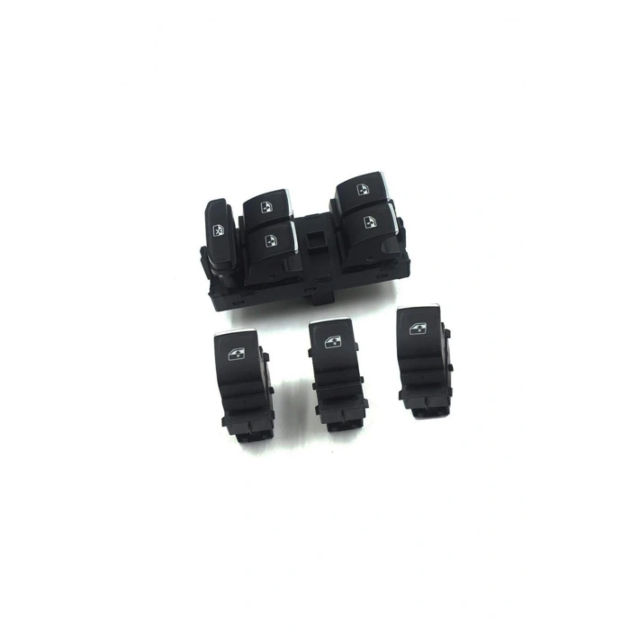 VOLKSWAGEN GOLF 7 CAM DÜĞMESİ ANAHTARI SETİ TAKIM KROM 2012--2017