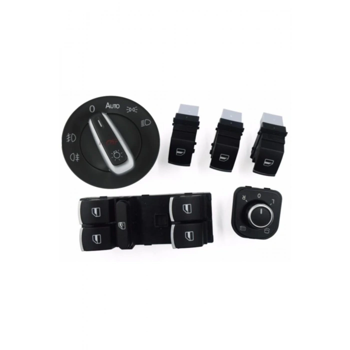 Volkswagen Jetta Far Ayar Ve Cam Düğme Seti Krom 2010--2016