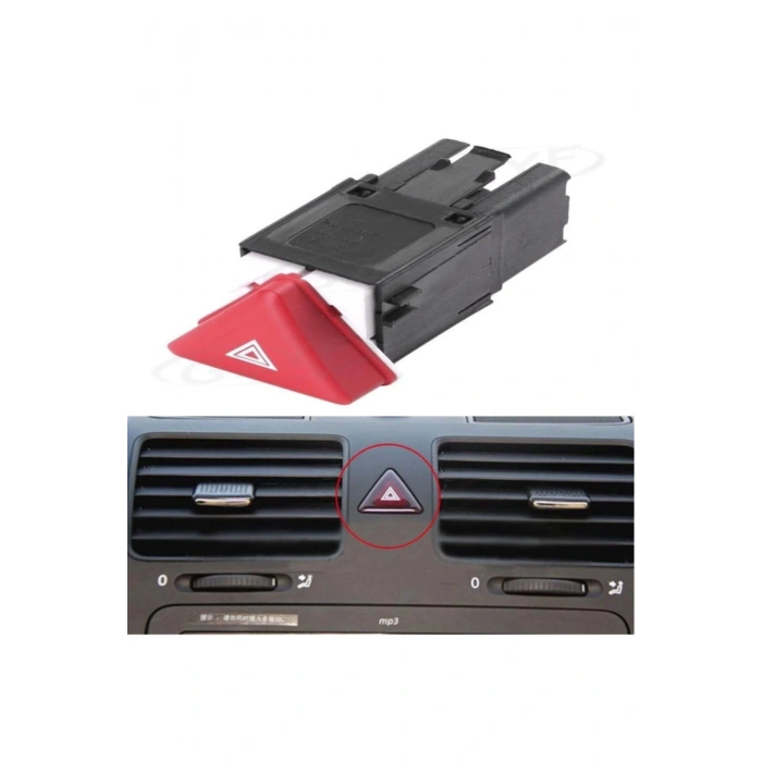 Volkswagen Jetta - Golf 5 Dörtlü Flaşör Anahtarı 2006--2011 Uyumlu