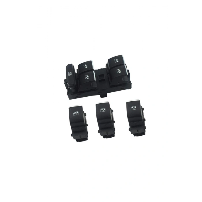 Volkswagen Passat B8 Cam Düğmesi Anahtarı Seti Krom Takım 2014-2