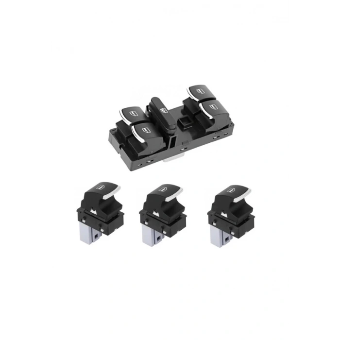 Volkswagen Polo Cam Dügmesi Anahtari Takimi 2009--2013 Krom 438532379