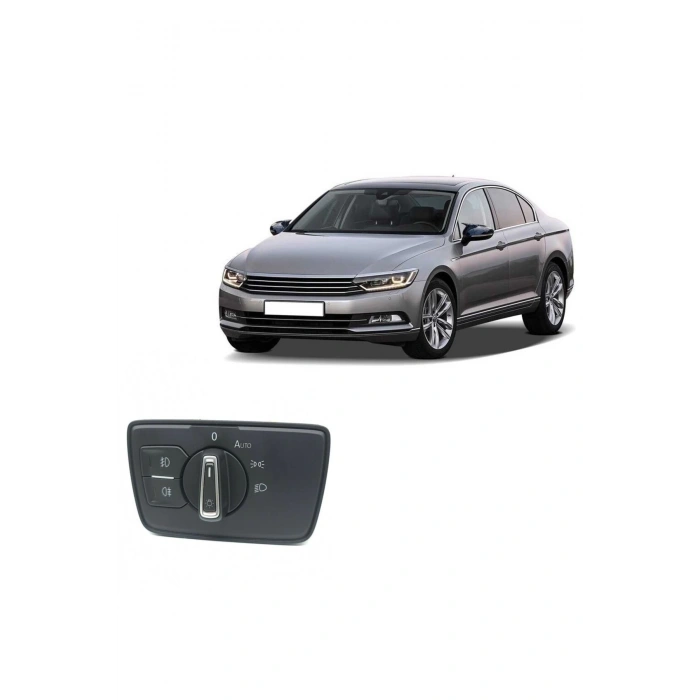 Vw Passat B8 Krom Far Anahtarı Otoamtik Devreli 4pin 2014 Üzeri Uyumlu
