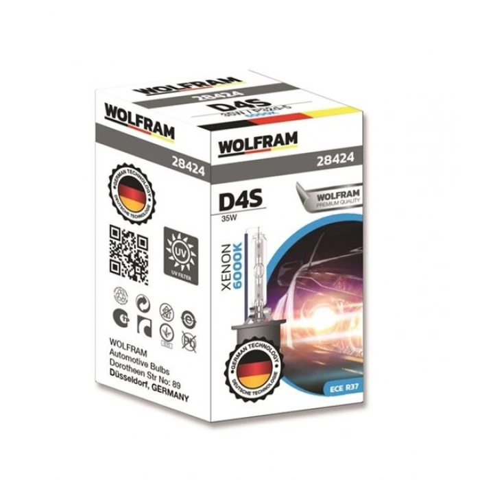 WOLFRAM D4S XENON AMPÜL 6000 KELVİN