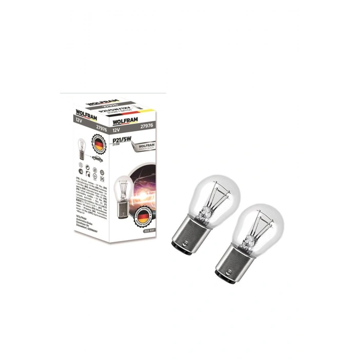 Wolfram P21/5w Düz Tırnak 12v Ampül 10 Adet