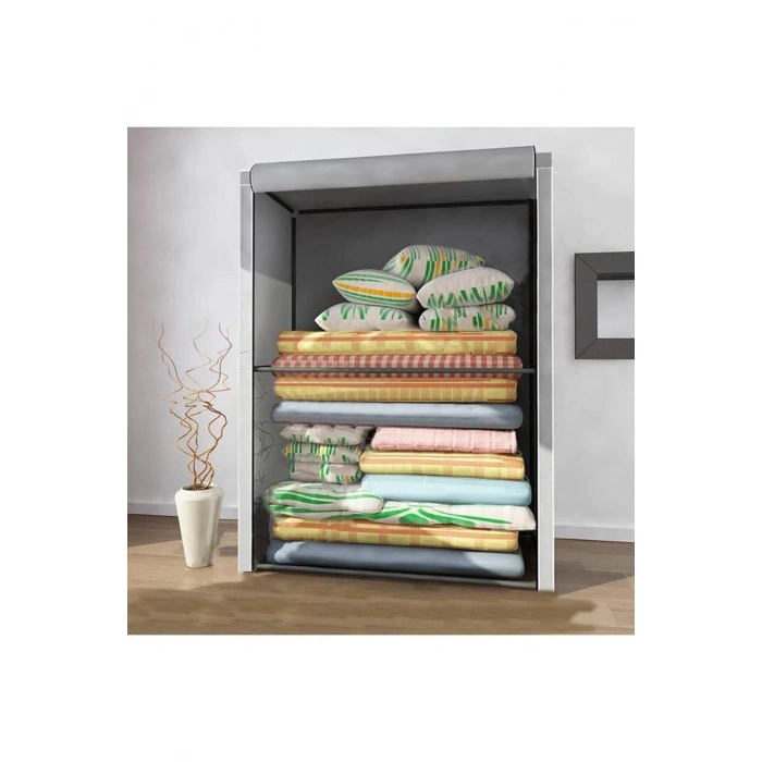 Yorgan Hurcu Yüklük Çelik Profilli Portatif Bez Dolap Kumaş Gardırop