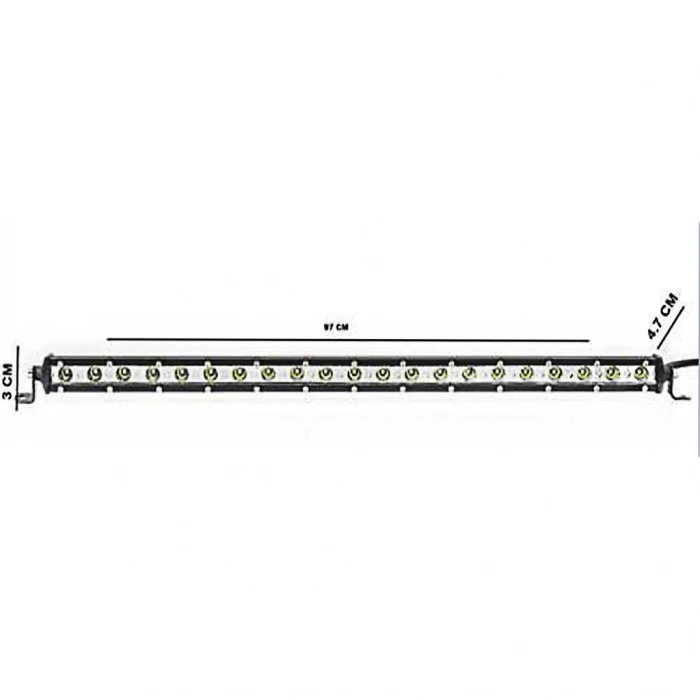 YÜKSEK PERFORMANSLI BEYAZ OFF ROAD ÇAKAR LED BAR 97 CM 10-30V 54W