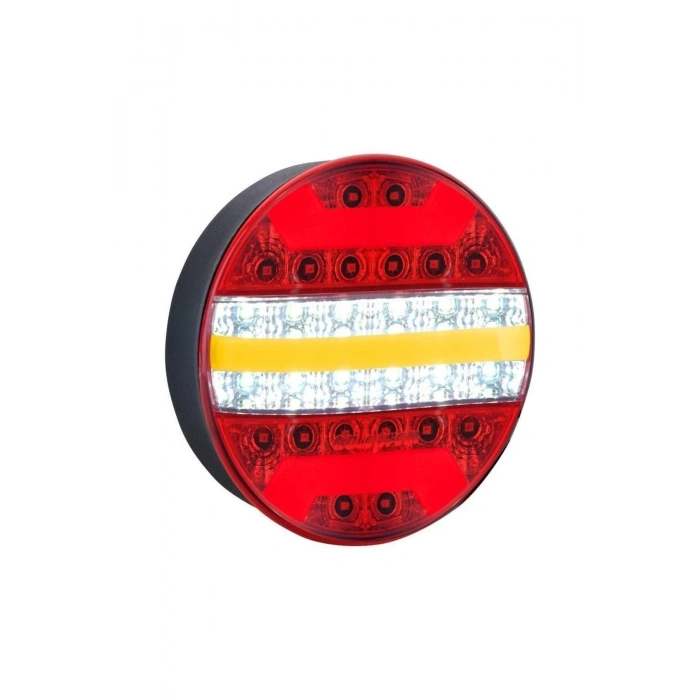 Yuvarlak Led Stop Lambası 24 Volt 5 Fonksiyon Neon Dinamik Sinyal