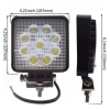 9 LEDLİ OFF ROAD ÇALIŞMA LAMBASI SİS FARI 12 VOLT 27 WATT