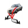 Dacia 1310 1310l Sağ Ve Sol Dikiz Aynası Takımı Seti Dokunmatik