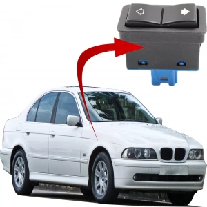 BMW E39 5 SERİSİ TEKLİ CAM DÜĞMESİ MAVİ SOKETLİ