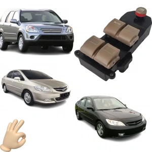 HONDA CİVİC CAM DÜĞMESİ SOL DÖRTLÜ BEJ RENK 2001--2006