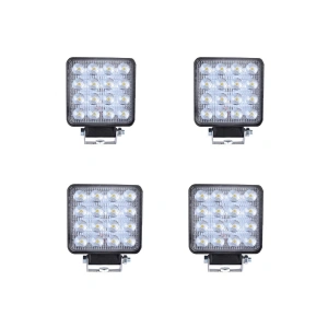 4 Adet 16 Ledli Çalışma Lambası 12 Volt 48 Watt Plastik Kasa