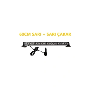 Demmon 60 Cm Çakar Led Sarı + Sarı Çakar Lamba 15 Fonksiyonlu (500613981)