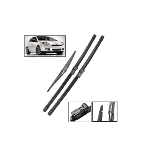 Fiat Bravo Ön + Arka Cam Muz Silecek Takımı 2007--2013 Uyumlu