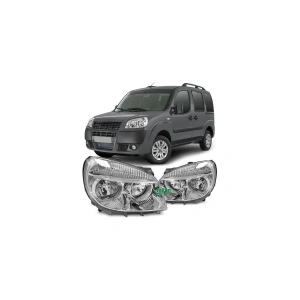 Fiat Doblo Uyumlu   Sağ Sol Ön Far Lambası Takımı 2006--2011