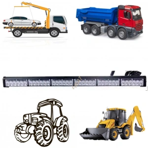 OTO KURTARICI + İŞ MAKİNASI ÇAKAR LAMBA 32 LED 90X4 CM SARI 5 FON