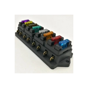 Sigorta Yuvası 10 Fişli Bıçak Sigorta Için Kapaklı