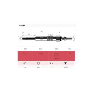 Svac Audi A2-A3-A4-A6- 1.9 Tdi Kizdirma Isitma Bujisi Takım 4