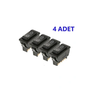 ÜNİVERSAL OK İŞARETLİ CAM DÜĞMESİ ANAHTARI 4 ADET 5 PİNLİ
