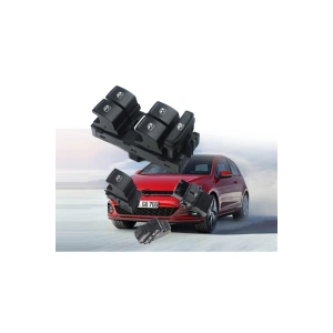 VOLKSWAGEN GOLF 7 CAM DÜĞMESİ ANAHTARI SETİ TAKIM KROM 2012--2017