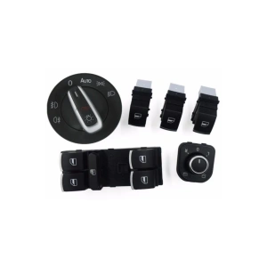 Volkswagen Jetta Far Ayar Ve Cam Düğme Seti Krom 2010--2016