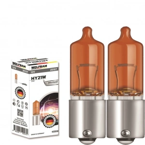 WOLFRAM 25137 12V AMPÜL H21 21 WALT SARI CİVALİ MERCEKLİ 2 ADET