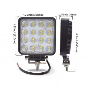 2 ADET 16 LEDLİ OFF ROAD ÇALIŞMA LAMBASI / PROJEKTÖR 48WATT 12V /