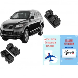 AUDİ Q7 SOL DÖRTLÜ CAM DÜĞMESİ ANAHTARI 2007--2014