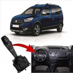 DACİA DOKKER FAR SİNYAL VE KORNA KOLU ÖN + ARKA SİSLİ 2013--2017