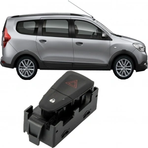 DACİA LODGY - DOKKER DÖRTLÜ FLAŞÖR + KAPI KİLİT DÜĞMESİ SİYAH