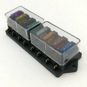 SİGORTA YUVASI 10 FİŞLİ BIÇAK SİGORTA İÇİN KAPAKLI