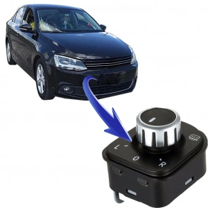 VOLKSWAGEN JETTA DİKİZ AYNA AYAR DÜĞMESİ 2006--2011 KROM