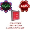 YÖNETMELİĞE UYGUN ECZANE LED E-LOGO VE ANİMASYONLU PAPATYA AÇIK YAZISI