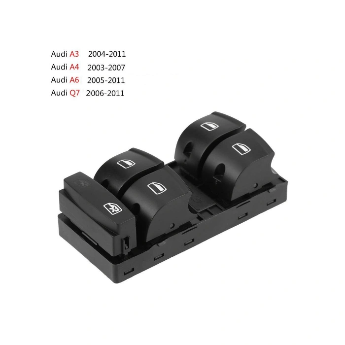 AUDİ A6 SOL DÖRTLÜ CAM DÜĞMESİ ANAHTARI 2005--2011