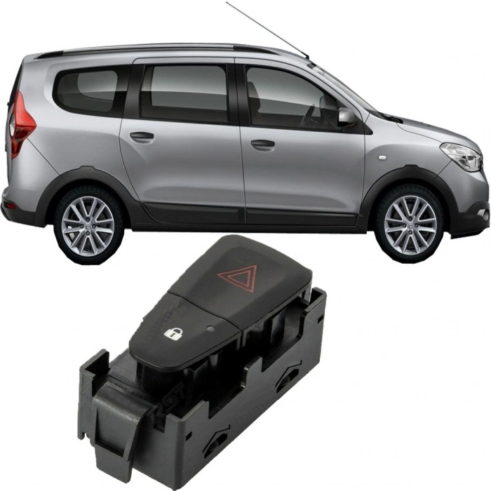 DACİA LODGY - DOKKER DÖRTLÜ FLAŞÖR + KAPI KİLİT DÜĞMESİ SİYAH