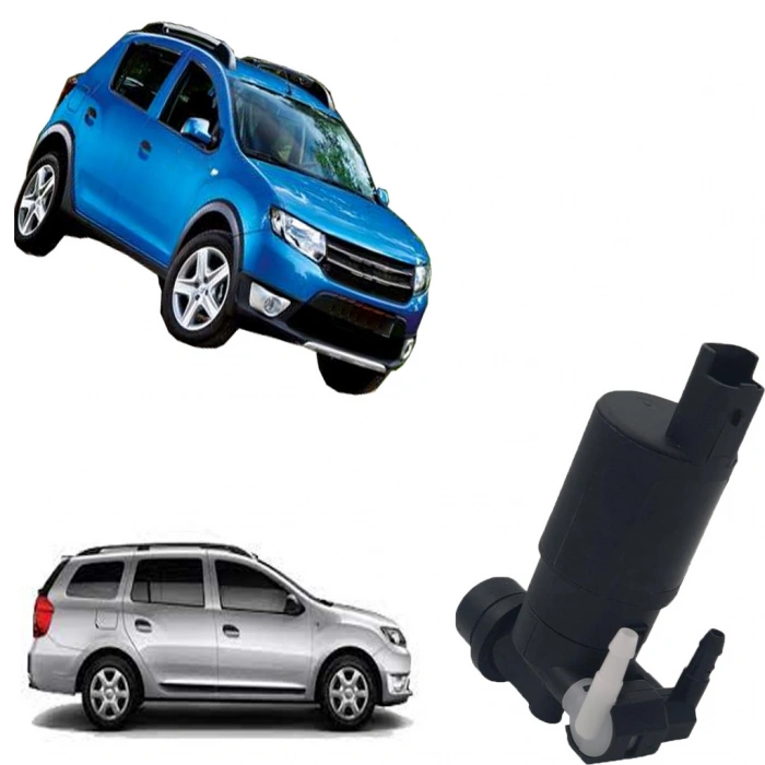 DACİA LOGAN - SANDERO SİLECEK SU FİSKİYE MOTORU 12 VOLT ÇİFT ÇIKI