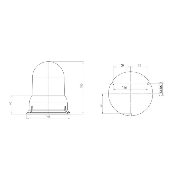 EMR02 24 VOLT GALAXİ DÖNER TEPE LAMBASI