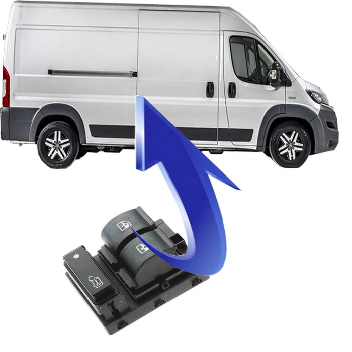 FİAT DUCATO 4 SOL ÇİFTLİ CAM DÜĞMESİ ANAHTARI 2014--2019