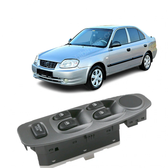 HYUNDAİ ACCENT CAM DÜĞMESİ ANAHTARI DÖRTLÜ 2001--2004