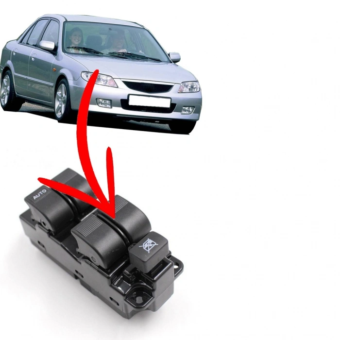 MAZDA 323 CAM DÜĞMESİ ANAHTARI SOL DÖRTLÜ 1999--2003