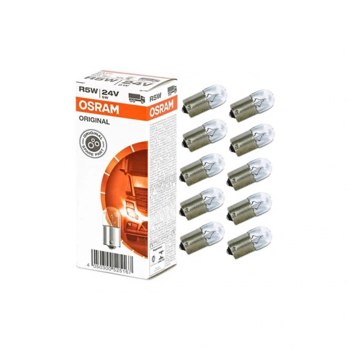 OSRAM 5627 R5W 24 VOLT 67 AMPUL 5WATT 10 ADET